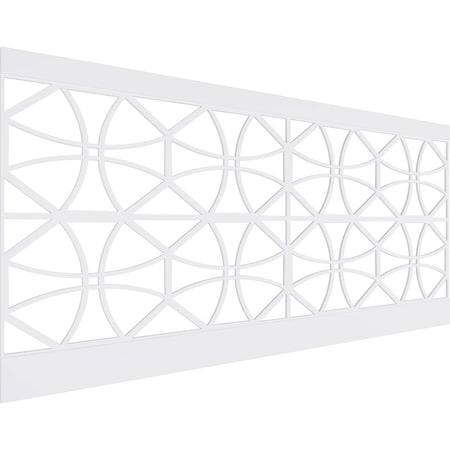 Ekena Millwork 44"H x 94 1/2"W Haswell PVC Wainscot Paneling Kit WPK44X94HWL